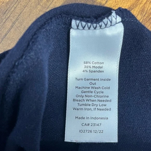 T by Talbots Navy Collared Dress UPF 50 Sun Protection Golf Tennis Size Large - Picture 8 of 8